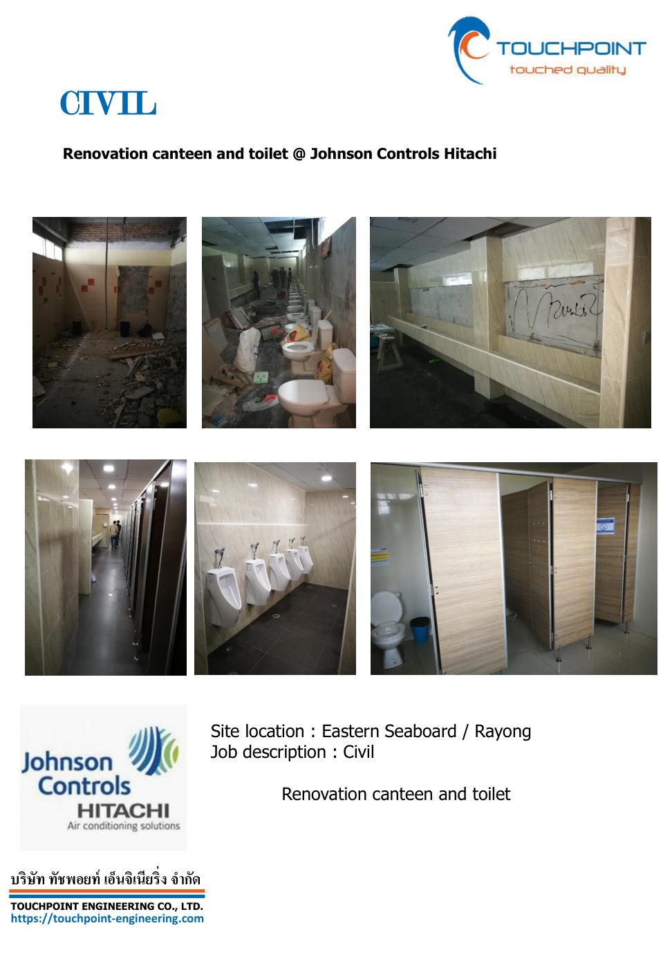 Renovation canteen and toilet @ Johnson Controls Hitachi